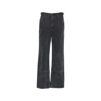 Lanvin Wide Jeans, male, Black, Size: S Tr0302 Wide Jeans