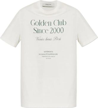 Golden Goose Off White Logo Print T-Shirt