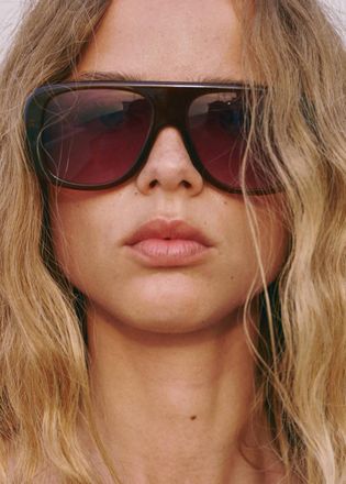 Mango Occhiali da sole aviatore montatura acetato cioccolato - Donna - Taglia unica - MANGO