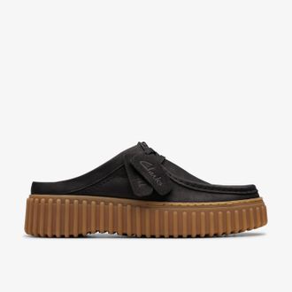 Clarks Torhill Mule Black Nubuck