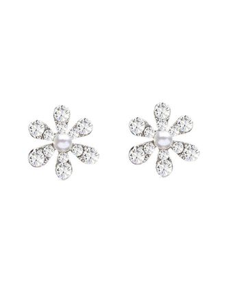Liv Oliver 18K Plated 46085Mm Pearl Cz Earrings