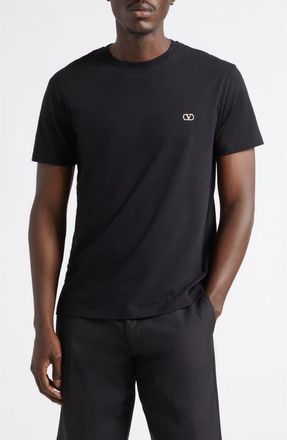 Valentino VLOGO Cotton T-Shirt in Black at Nordstrom, Size X-Large