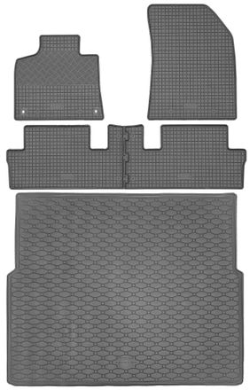 OEM Juego De Alfombrillas De Goma Para Coche Y Maletero Para Citro&euml;n C4 Picasso Ii Van (de Julio De 2013 A 2019)