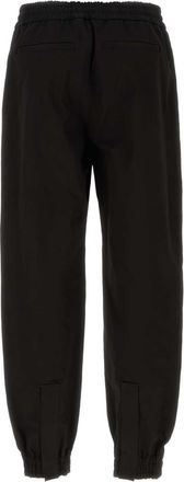 Alexander McQueen Mens Black Denim Pant Exterior: Cotton Pantaloni Trousers