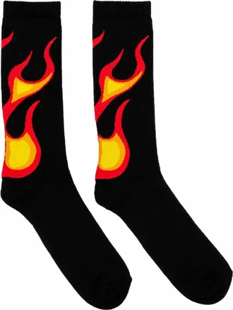 Palm Angels Mens Graphic Socks In Black