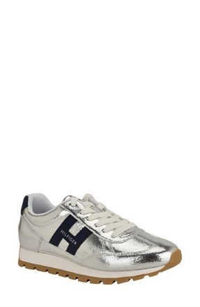 Tommy Hilfiger Hatina Sneaker in Metallic Silver at Nordstrom, Size 6.5