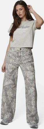 Good For Nothing Jeans ampi beige con stampa mimetica-Neutro