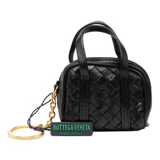 Bottega Veneta Tweedehands Nappa Intrecciato Pouch Sleutelhanger en Tascharme