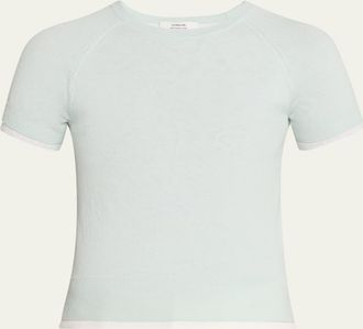 Vince Short-Sleeve Double-Layer Tee