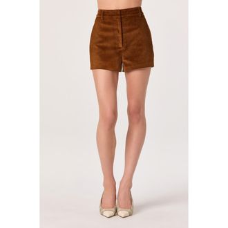 ASTR the Label High Waist Corduroy Shorts in Nutmeg at Nordstrom, Size X-Small