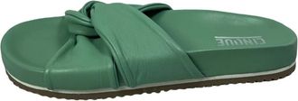 Cinque Slippers - Dames - Sandalen - Groen - 37 EU - Leer - Schoenen
