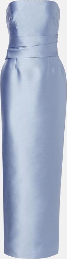 Ingrid draped satin gown