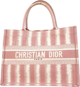 Dior Pink Canvas Tote Bag (Pre-Owned)