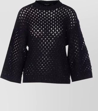 Fabiana Filippi knitwear top glitter detail open knit