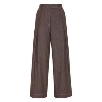 Brunello Cucinelli Dames, Broeken, Bruin, Maat: M