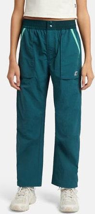 New Balance Girls Premium Cargo Pant in Green Nylon Woven, size 10-11 Y