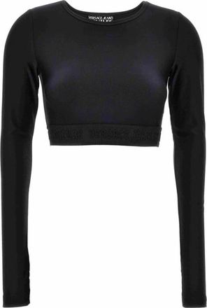 Versace Jeans Couture T-shirts en Polos - Dames - Longsleeves - Zwart - M - Tops