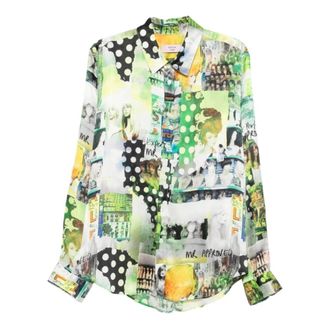 Martine Rose Casual Shirts, male, Multicolor, Size: L Graphic-print Long-sleeve Shirt