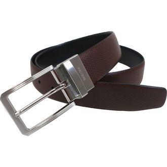 Boconi Reversible Embossed Leather Belt in Brown/Black at Nordstrom Rack, Size 32