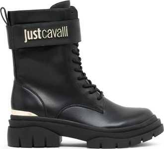 Just Cavalli Laarzen - Dames - Veterlaarzen - Zwart - 40 EU - Schoenen