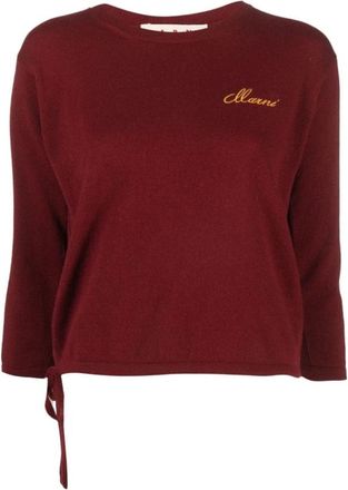 Marni Wollen Trui - Dames - Ronde hals truien - Rood - XS - Wol - Truien & Vesten