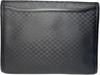 Gucci Pre-owned Vintage Monogram Clutch - Dames - Vintage Clutch - Zwart - ONE Size - Leer - Vintage