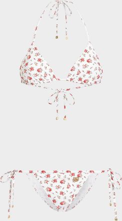 Dolce & Gabbana Rose Triangle Two-Piece Swimsuit