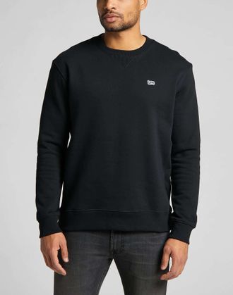 Lee Sweatshirt LEE Lee Sweatshirt Plain Crew, Herren, Gr. XXL, schwarz, Obermaterial: 100% Baumwolle CO., Sweatshirts Sweatshirt