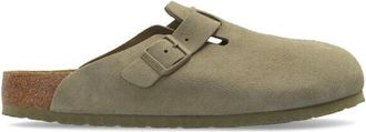 Birkenstock Boston Suede Regular Fit - Heren - Slip ons - Groen - 46 EU - Su&egrave;de - Schoenen