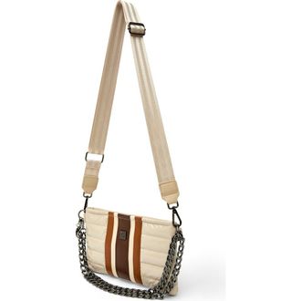 Think Royln Almost Famous Quilted Shoulder Bag in Blonde Patent And Colorblock at Nordstrom