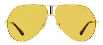 Tom Ford TF1281 Oversized Aviator Sunglasses - Gold