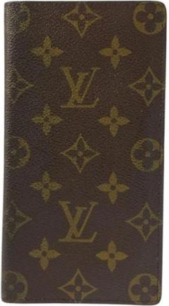 Louis Vuitton Pre-owned Wallets, male, Brown, Size: ONE SIZE Pre-owned Porte Valeurs Cartes Credit Monogram Long Wallet