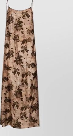 Uma Wang floral-print spaghetti-strap midi dress