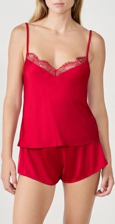 Etam Confidence Lace Trim Camisole in Red at Nordstrom, Size X-Large