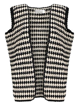 Giuseppe Di Morabito crochet open-front gilet - women - Cotton - 36 - Black