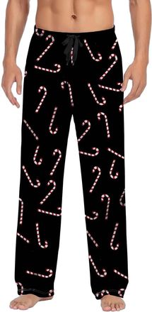 Generic Mens Xmas Pj Bottoms Christmas Warm Pants Lounge Trousers for Men UK Casual Pyjama Bottoms Plus Size with Drawstring Practical Pocket Fashion Design f