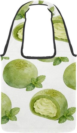 Generic Powdered Perfection Reversible Canvas Shoulder Tote - Double-Sided Print, 12oz Cotton, 27cm Drop, Fold-Flat Bag for Travel, Shopping, Street Outings