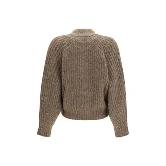 Brunello Cucinelli Womens Brown Cashmere Cardigan Clothing