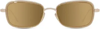 Loewe LW40159U32G Geometric Full Rim Sunglasses - Yellow