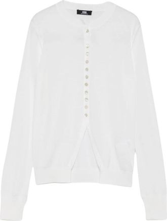 Alpha Studio Wollem V-hals Vest - Dames - Vesten - Wit - S - Wol - Truien & Vesten