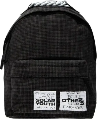 Eastpak Mini Rugzak Small Check - Dames - Tassen - Zwart - Maat: ONE Size Katoen