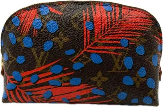 Louis Vuitton Brown Multi-Color Coated Canvas Leather Pochette Pouch (Pre-Owned)