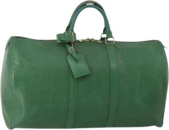 Louis Vuitton Pre-owned Boston Bag - Dames - Vintage Weekendtas - Groen - ONE Size - Leer - Vintage