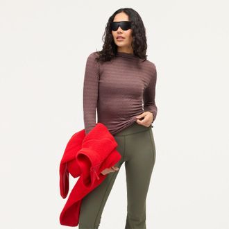 Halfdays Womens Ynes Long-Sleeve Top Brown XS
