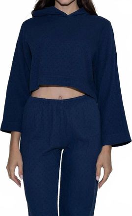 Starkx Remi Sweatshirt In Navy Gauze Dot
