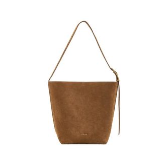 Anine Bing Elly Bucket Bag - Dames - Tassen - Bruin - Maat: ONE Size Su&egrave;de
