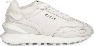 Iceberg logo-plaque lace-up sneakers - White