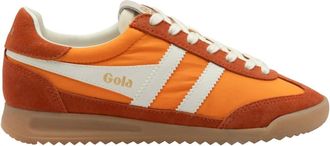 Gola WomenS Firefly Trainer Clementine Moody Sneakers In Orange/off White