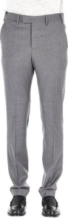Pantaloni Torino Pantalone in flanella di lana Super 110s Comfort Master Fit - Heren - Nette broeken - Grijs - M - Wol - Broeken