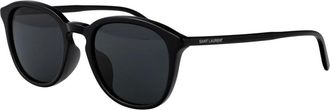 Saint Laurent Ovale Zonnebril - unisex - Accessoires - Zwart - Maat: 53 MM Nylon